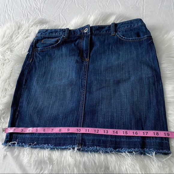 LOFT • Raw Hem Jean Skirt - Picture 3 of 6